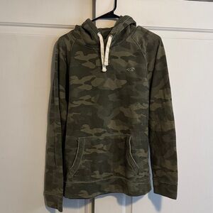 Hollister Teen Green Camo Hoodie